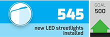 new LED streetlights installed