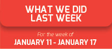 What We Did Last Week