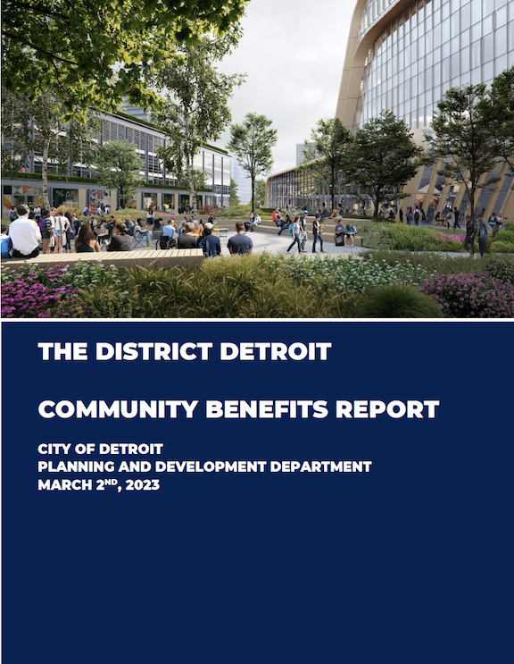 District Detroit Community Benefits Report - smaller image