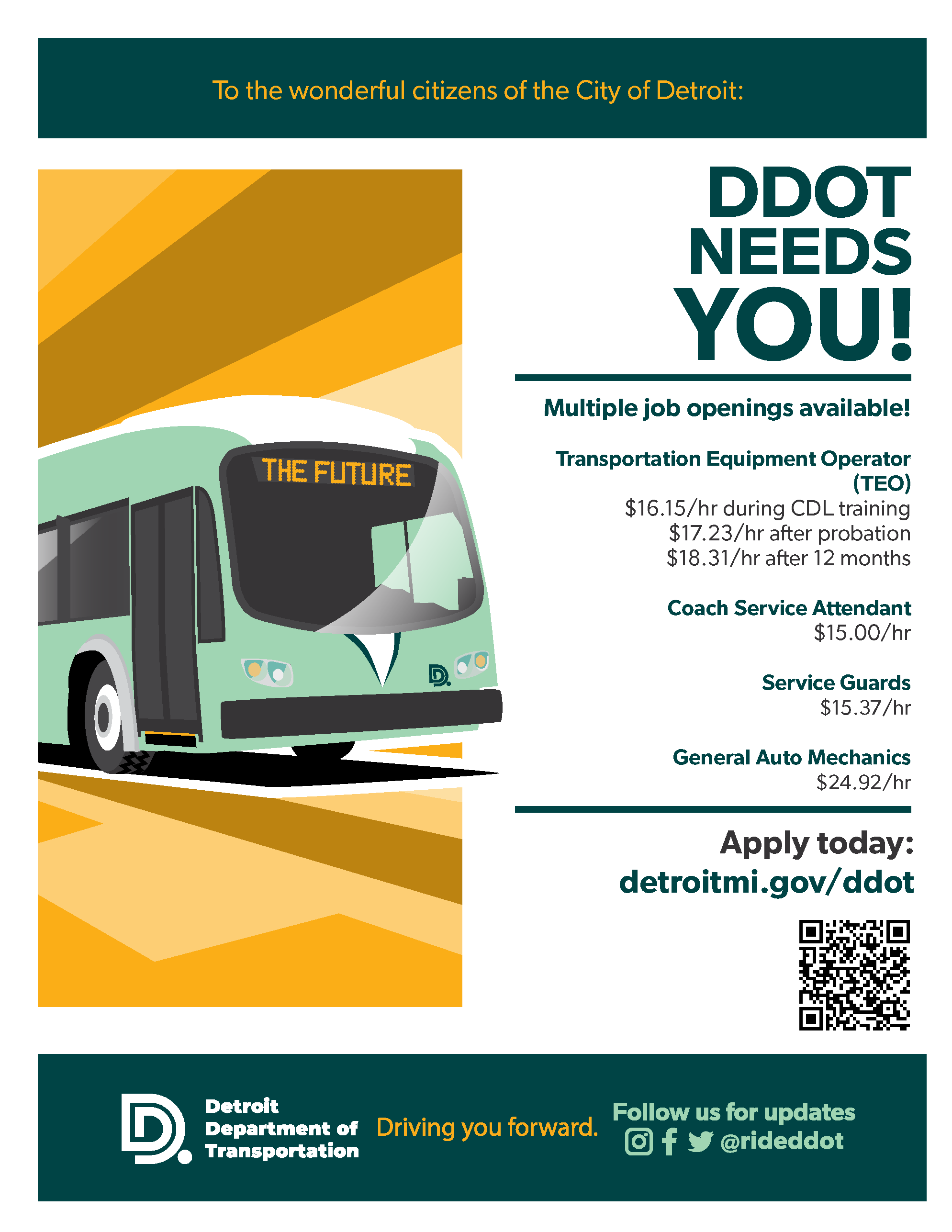 Drive for DDOT: Multiple Job Openings Available