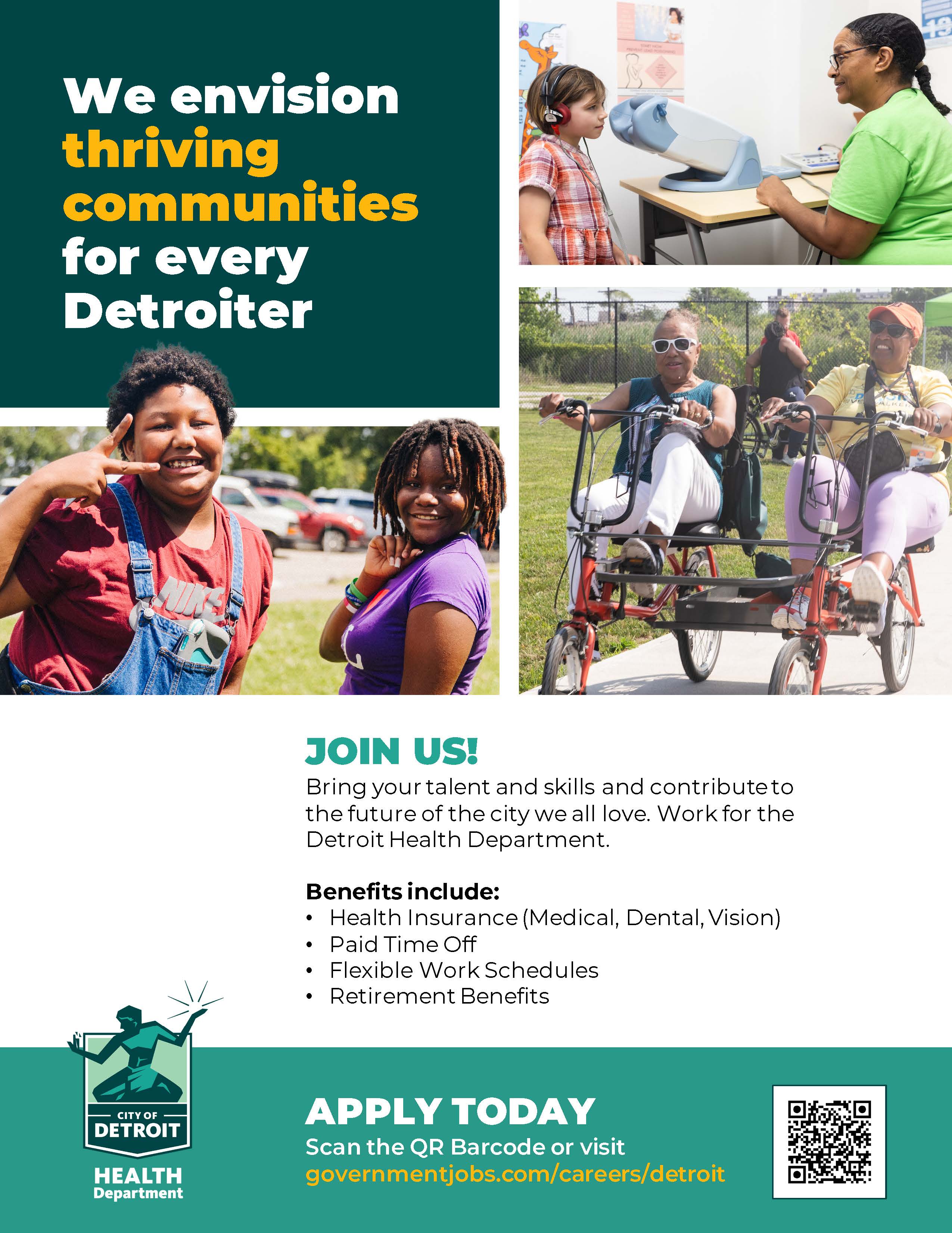 Detroit Health Department Recruitment Flyer