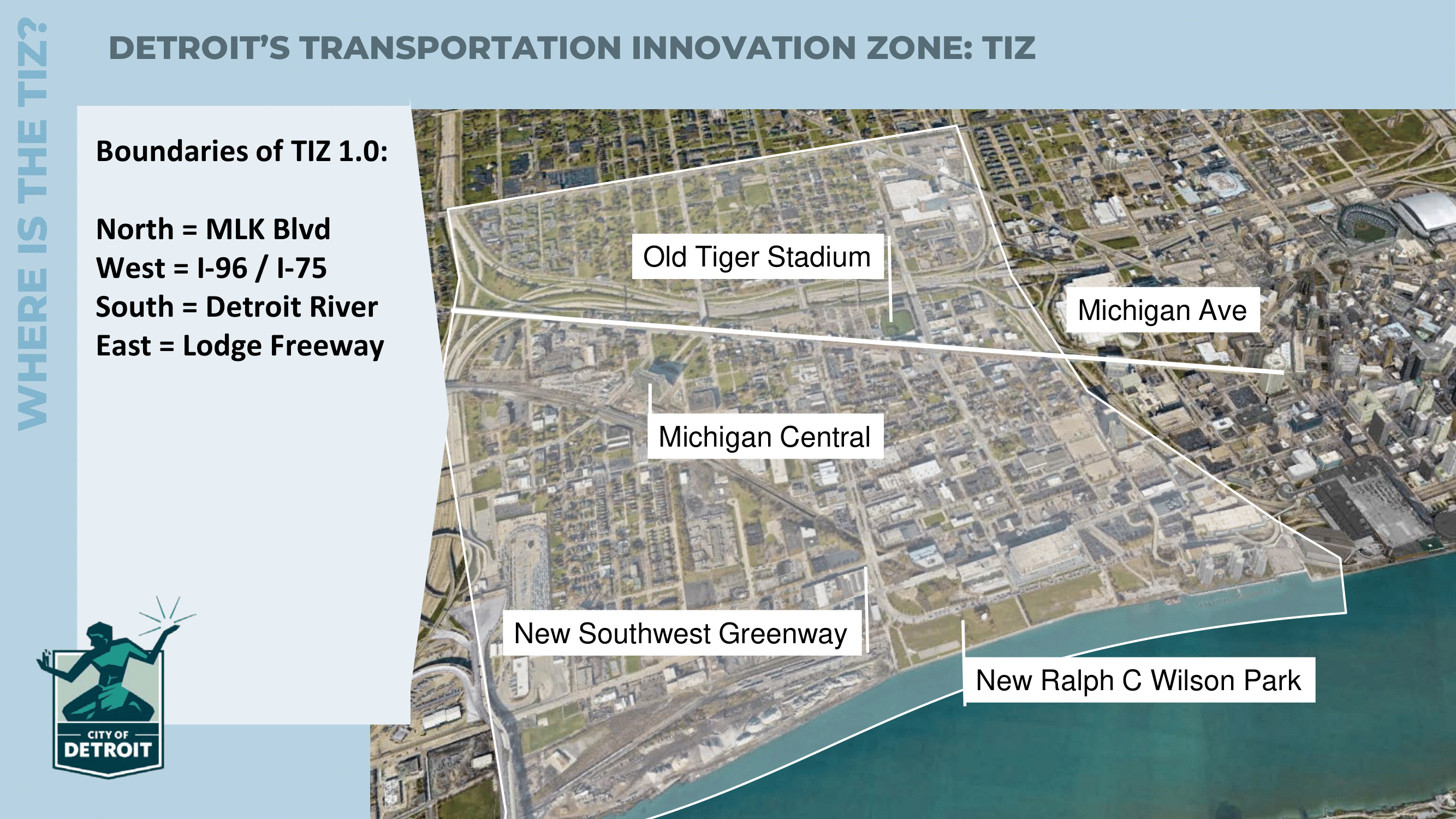 TIZ City of Detroit map